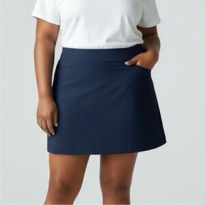 Lady Hagen Navy Blue Golf Tennis Skort Pockets Tummy Control Athletic Size S